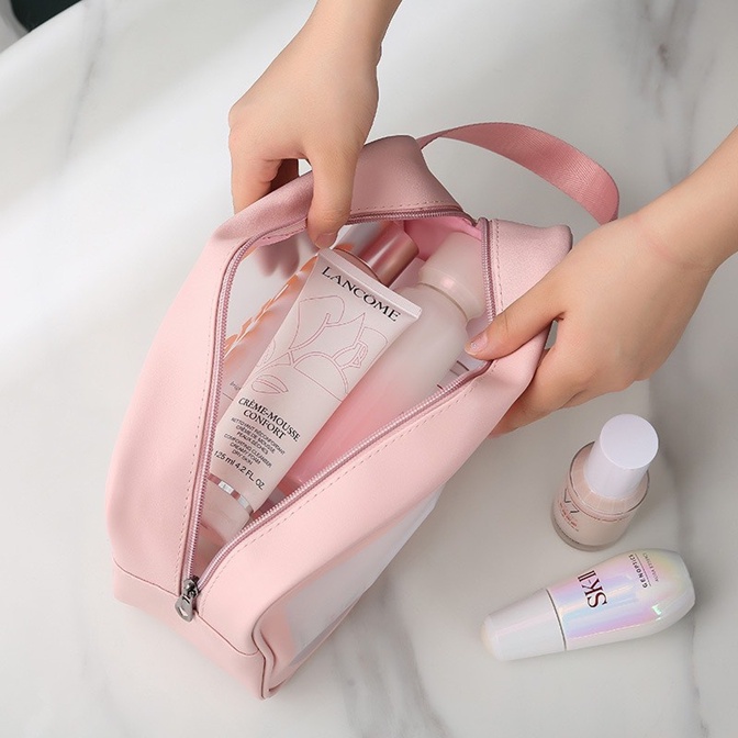 Túi washbag 30x21x12cm du lịch đựng mỹ phẩm và phụ kiện chống thấm nước, dễ dàng vệ sinh và quản lí đồ đạc ngăn nắp