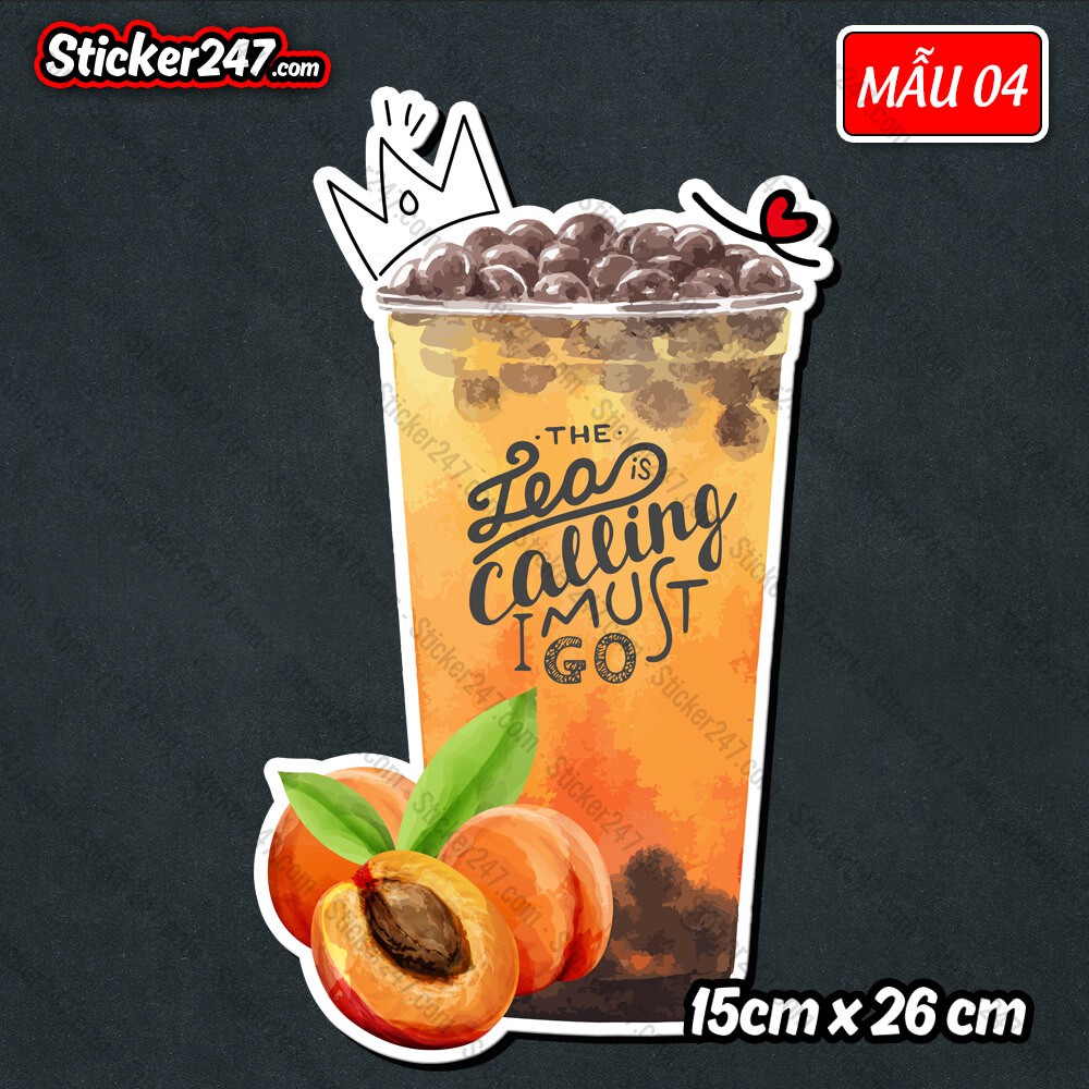 Sticker hình dán trà sữa 𝑭𝒓𝒆𝒆𝒔𝒉𝒊𝒑 trang trí quán cà phê, decor quán trà sữa, quán ăn...trà sữa trân châu, sinh tố