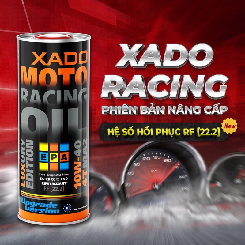 []Nhớt Xado Racing 10W40 API SN JASO MA2