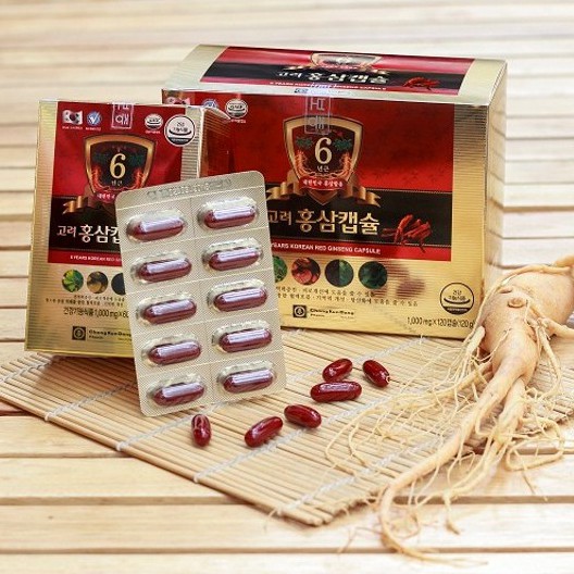 Thực phẩm bảo vệ sức khỏe Chong Kun Dang: Viên Hồng Sâm Hàn Quốc 6 Năm Tuổi-6 Years Korean Red Ginseng Capsule(120 viên)
