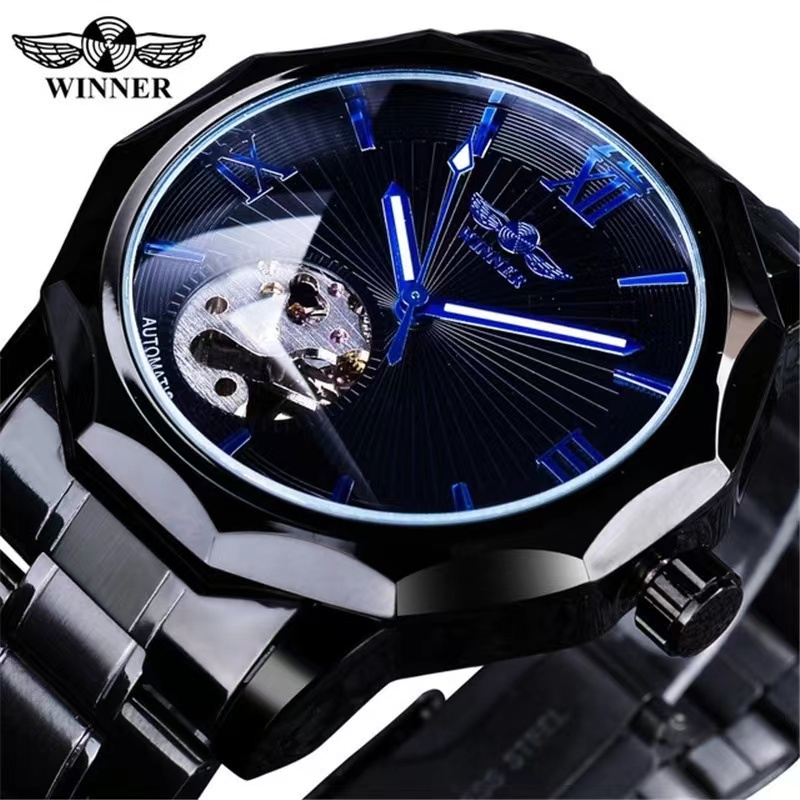 Đồng Hồ Cơ Tự Động Bằng Thép Không Gỉ Sang Trọng Cho Nam Winner