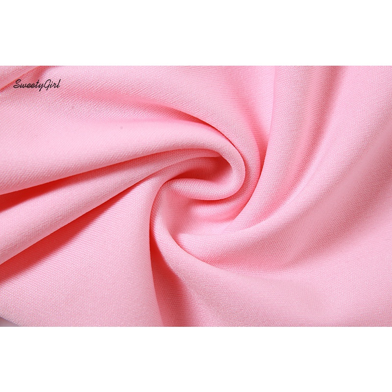 Áo Ống Ôm Eo Hở Vai Đính Nơ Màu Hồng Tương Phản Dễ Thương Thời Trang 2022 Cho Bạn Gái