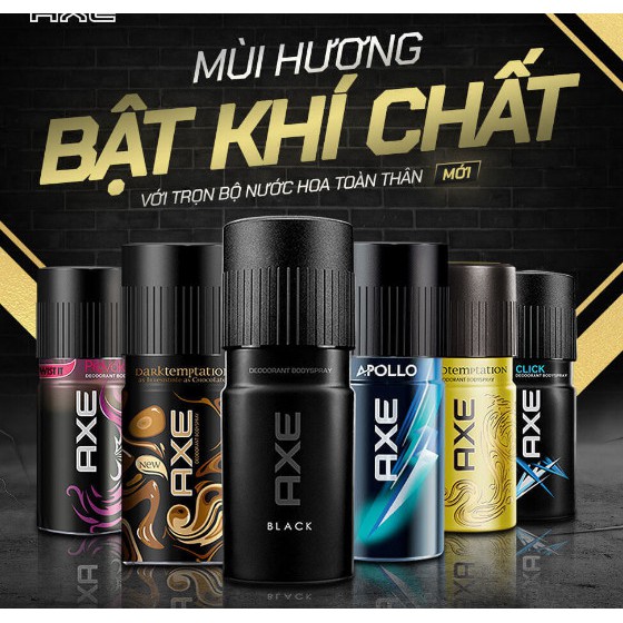 Xịt khử mùi toàn thân AXE Black