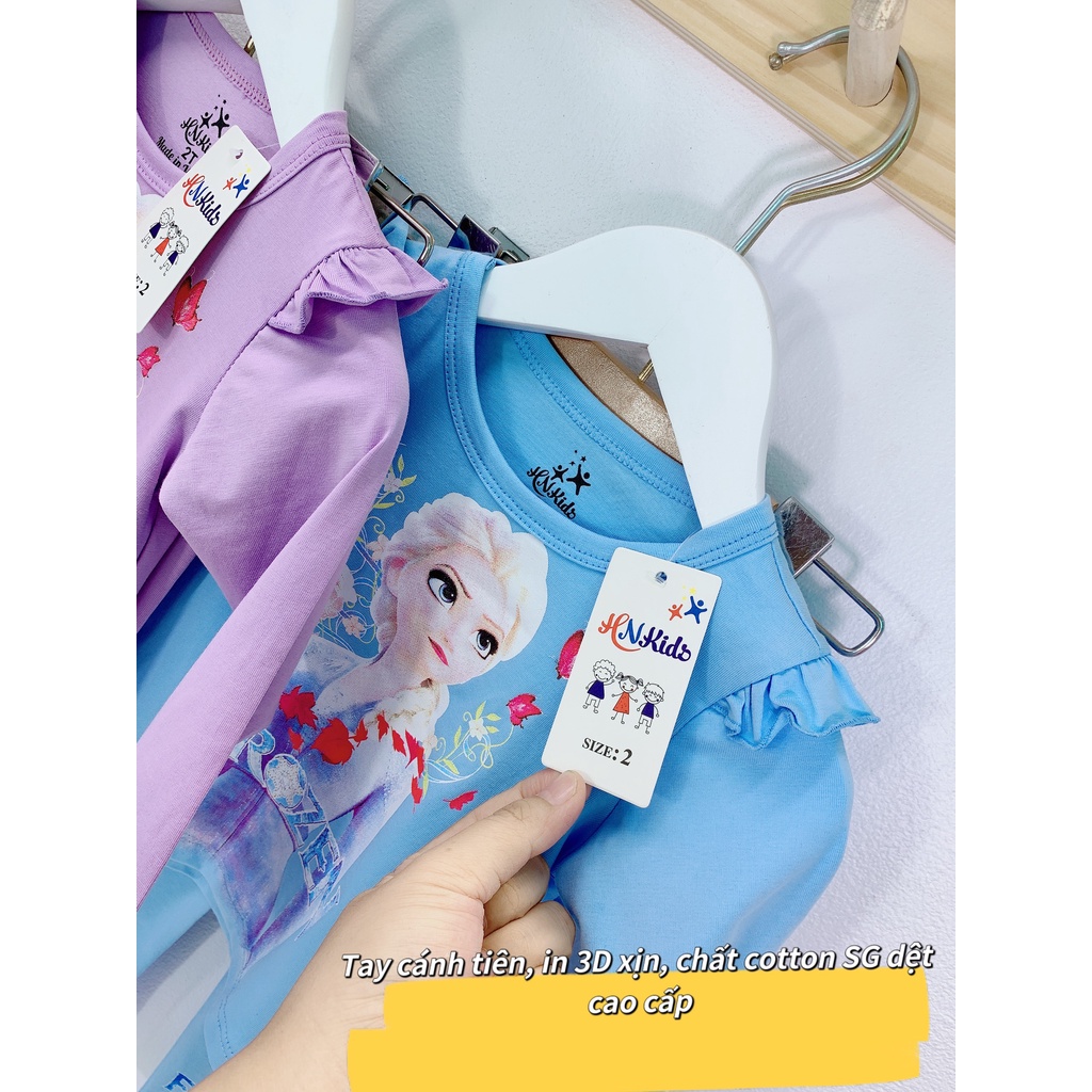 Bộ Cotton Cao Cấp ELSA IN 3D Đẹp Đỉnh Siêu xinh bé gái