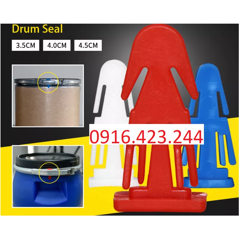 COMBO TÚI 100 cái chốt khóa đai niêm phong thùng có niềng kim loại, nhiều màu lựa chọn