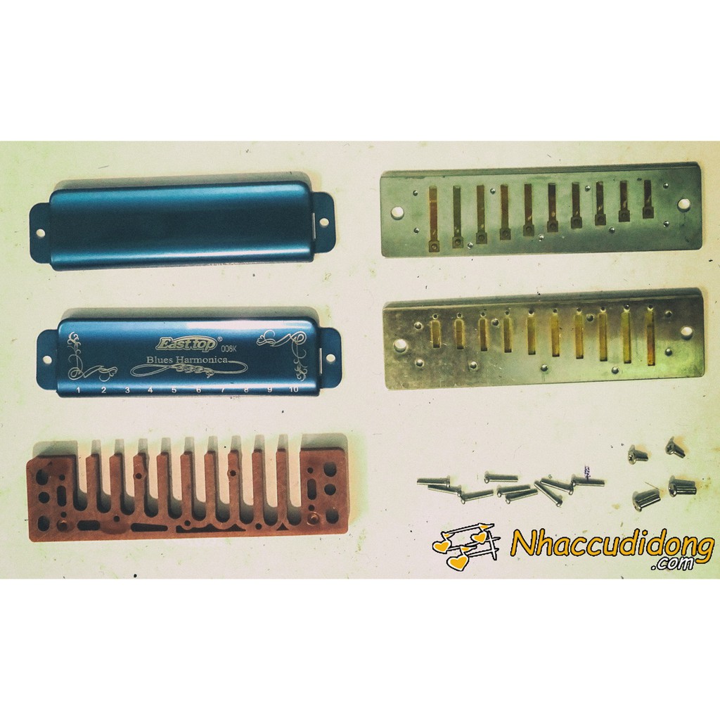 Kèn harmonica Easttop T008K Xanh key C