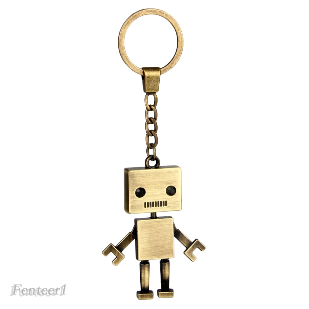 1 Móc Khóa Kim Loại Hình Robot Vintage