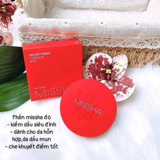 Phấn nước Missha đỏ Velvet Finish