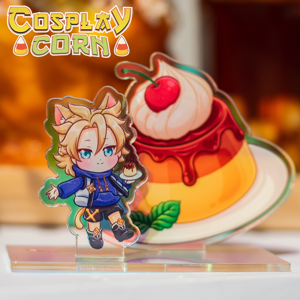Tượng mica standee Genshin Impact dễ thương nhiều nhân vật game Hutao, Zhongli, Venti,.....