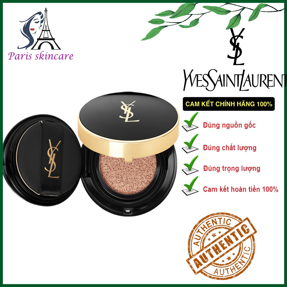 Phấn Nước YSL Le Cushion Encre De Peau full size. Độ bám lâu, chống nắng, dưỡng ẩm tốt. Phù hợp với mọi loại da.