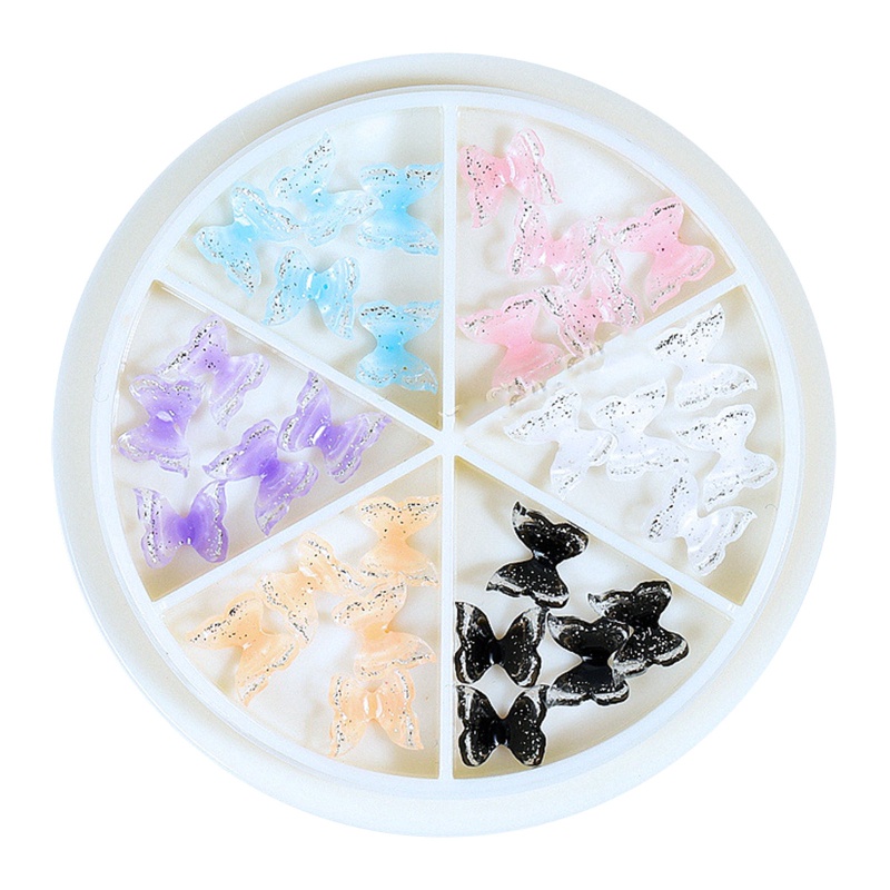 Set 30 Phụ Kiện Trang Trí Móng Tay Nghệ Thuật DIY Hình Bướm Xinh Xắn