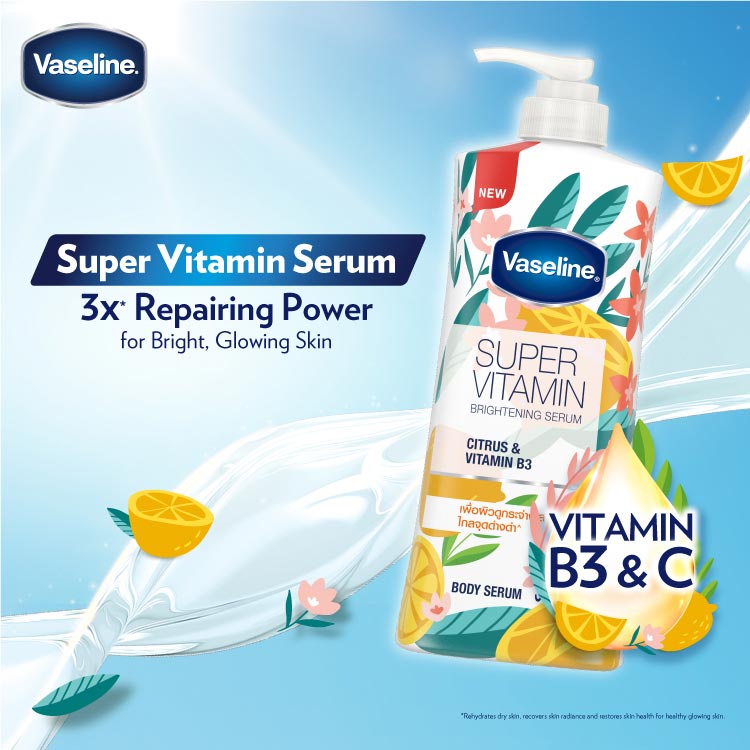 Sữa Dưỡng Thể Siêu Trắng Da Vaseline Super Vitamin Whitening Serum Thái Lan 380ml
