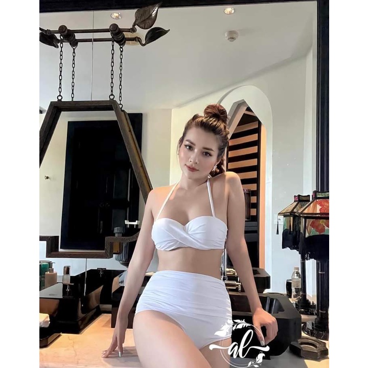 Bikini cạp cao áo xoắn gọng nâng ngực KONKUN MS99
