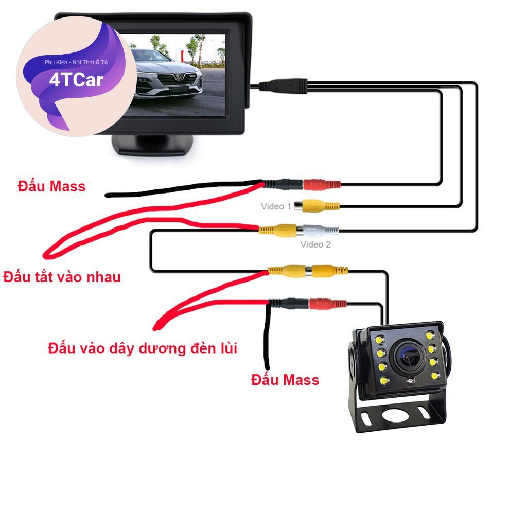 Camera lùi dành cho xe tải, xe khách [siêu nét] nguồn 12- 24V, 8Led, cảm biến ánh sáng , Hồng Ngoại - Chính Hãng NAVITEL