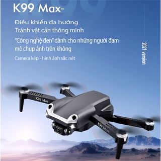Flycam K99 Max, máy bay điều khiển từ xa có cảm biến tránh vật cảm 3 chiều, Camera 4K kép 1080P