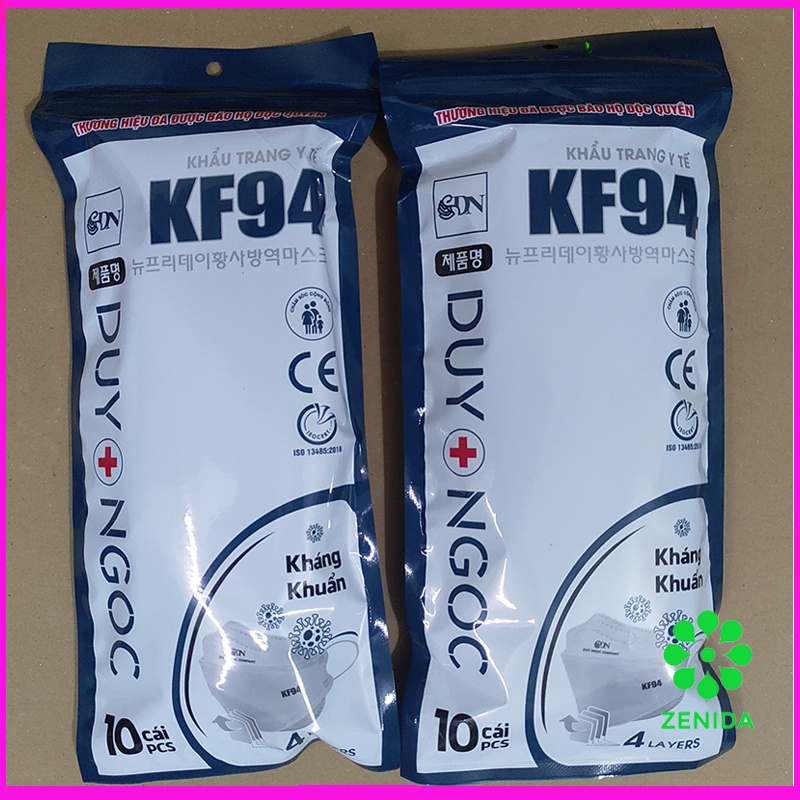 Khẩu trang KF94 4D Hàn Quốc chống bụi mịn và kháng khuẩn Zenida
