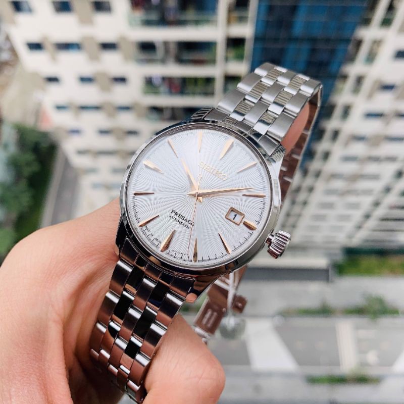 ĐỒNG HỒ NAM Seiko Presage Cocktail SRPB47J1 MÁY CƠ AUTOMATIC LỘ MÁY