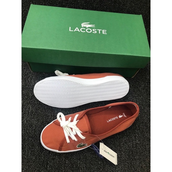 Giày thể thao nữ có 2 màu logo thương hiệu Lacoste cao cấp