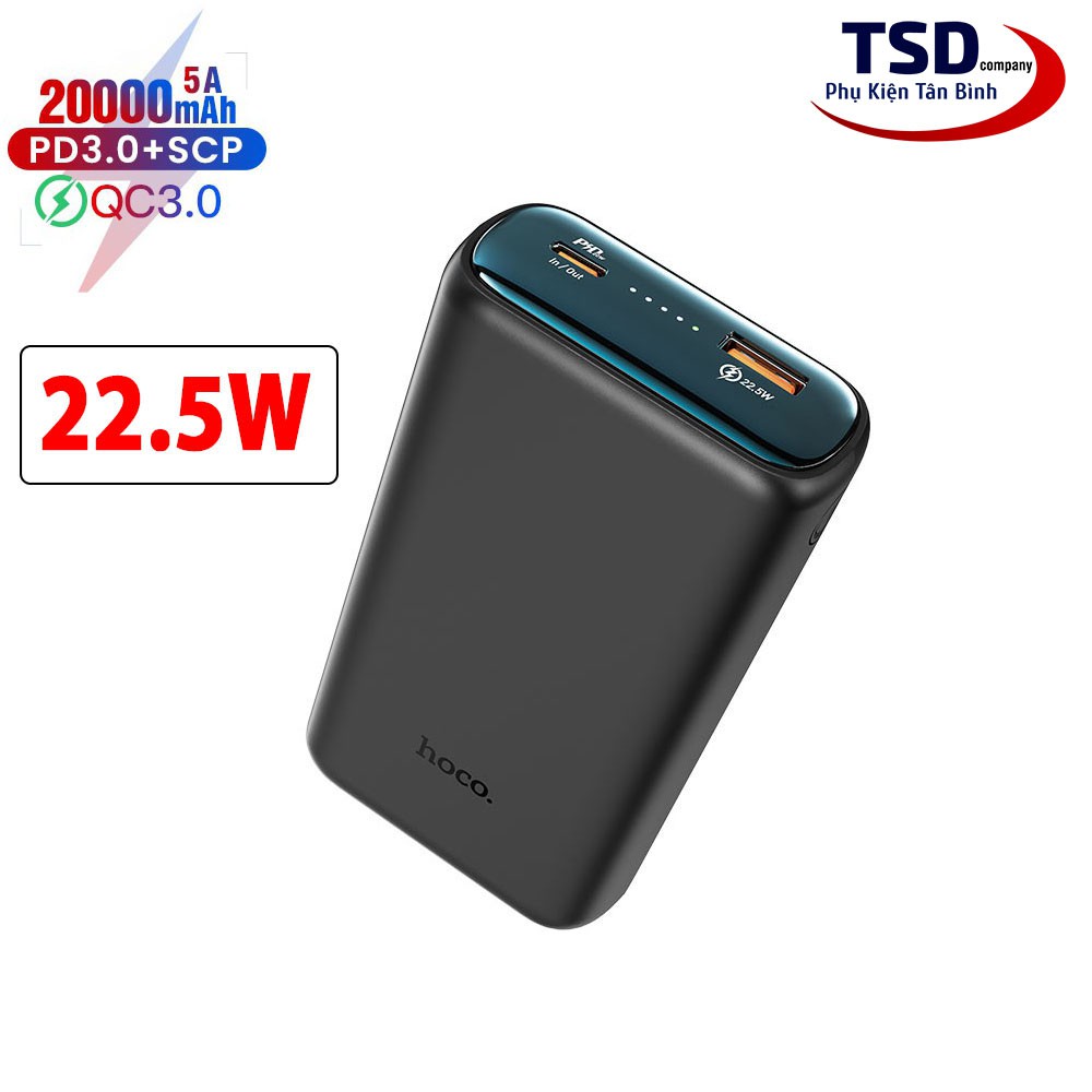 [Mã 154ELSALE2 giảm 7% đơn 300K] Pin Sạc Dự Phòng Hoco 20000mAh Q1A Chính Hãng Sạc Nhanh PD 22.5W, Quick Charge 3.0