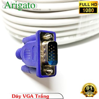 Dây VGA 3m, cáp máy tính vga 3m Trắng
