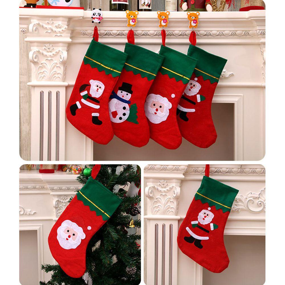 Túi Đựng Kẹo Hình Chiếc Tất Dùng Trang Trí Giáng Sinh DIY