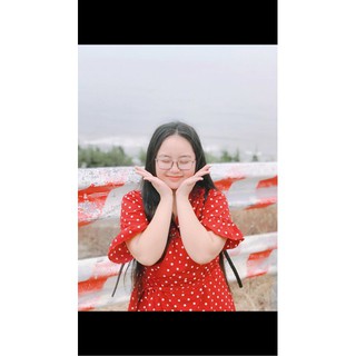 Đầm chấm bi đắp bèo 60-83kg (tranghai_bigsize)