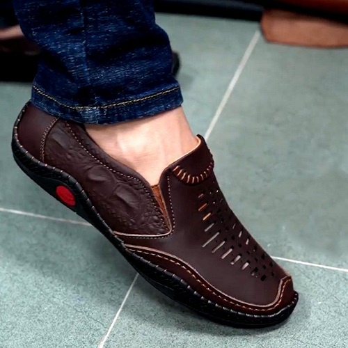 Giày Da Nam Mùa Hè Đục Lỗ Thoáng Khí Mẫu Hot | BigBuy360 - bigbuy360.vn