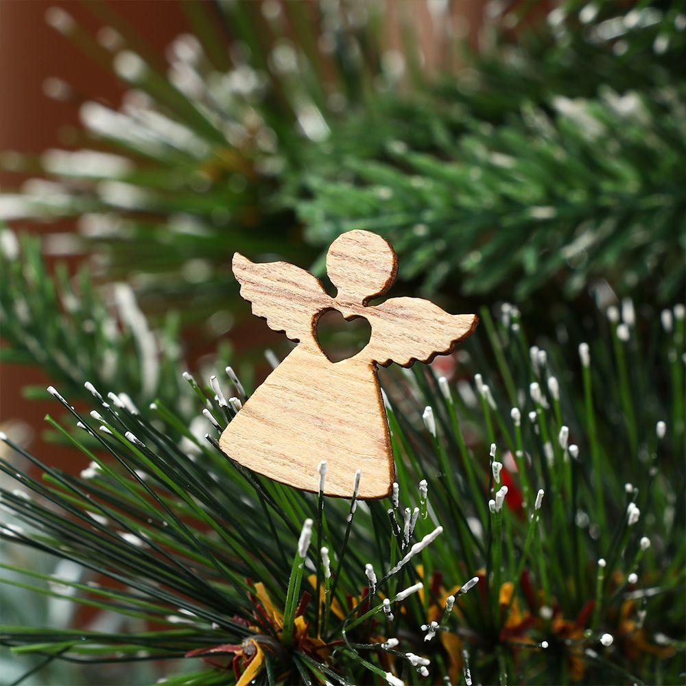 JONYE Set 50 Thẻ Gỗ Họa Tiết Hoạt Hình Trang Trí Cây Thông Noel