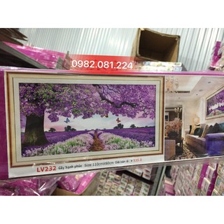 Tranh đính đá cây tình yêu hạnh phúc lv232