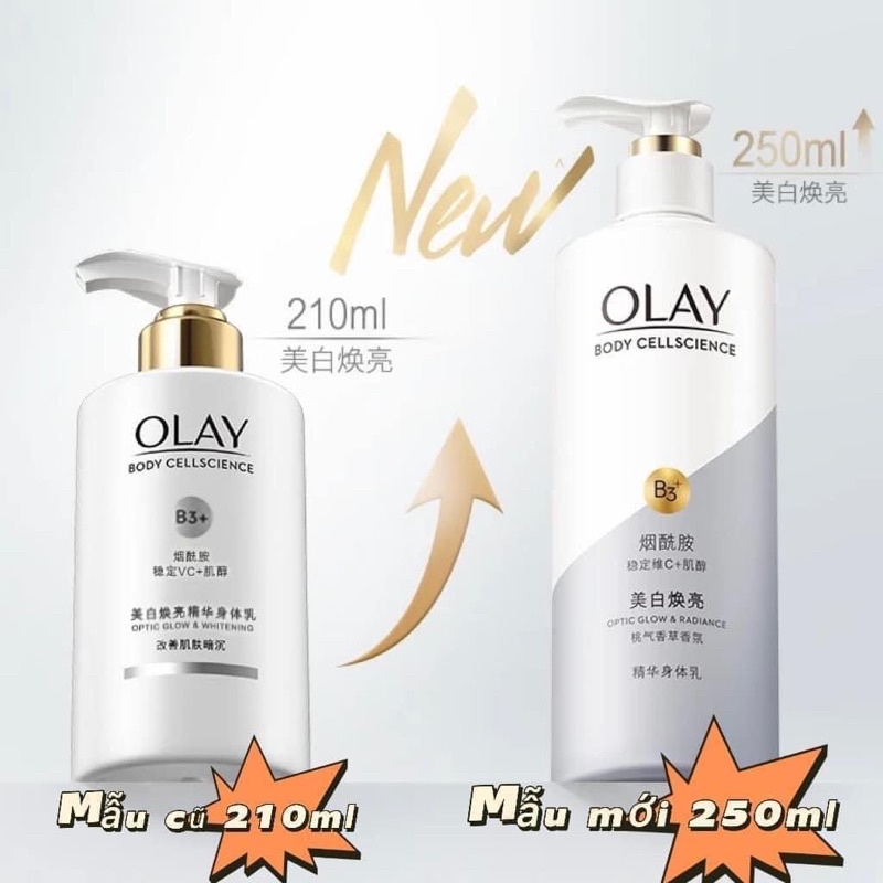 Dưỡng thể trắng da OLAY B3 + Vitamin C bản mới