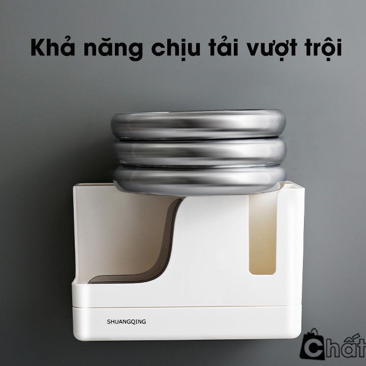 Xả hàng - Kệ ống đũa treo tường cao cấp Shuangqing 5285