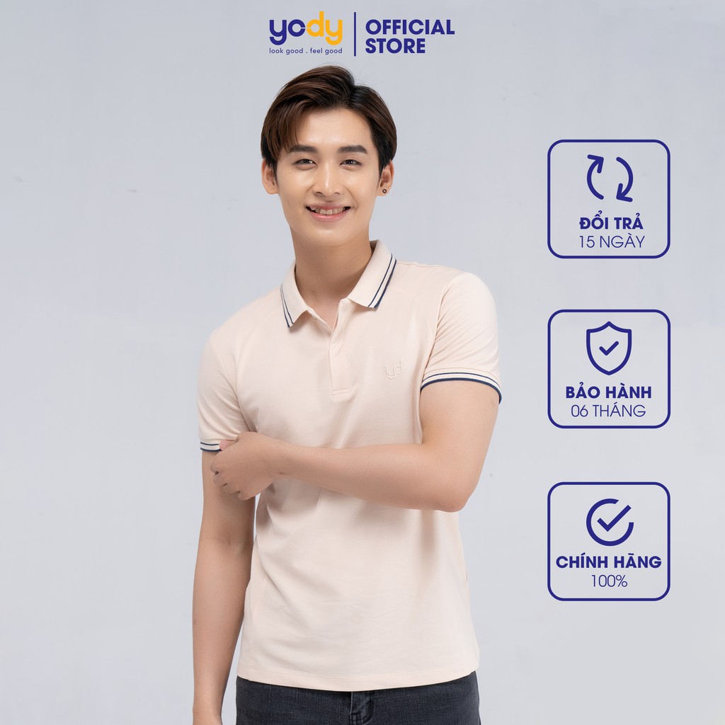 Áo Polo YODY Nam nẹp giấu cúc lịch lãm trẻ trung thấm hút mềm mịn APM3643 | BigBuy360 - bigbuy360.vn