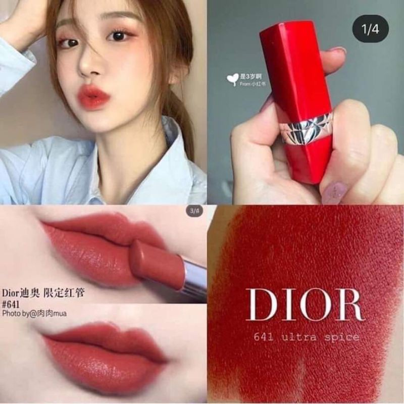 Son thỏi Dior vỏ đỏ 641 Ultra Spice dòng Ultra Rouge