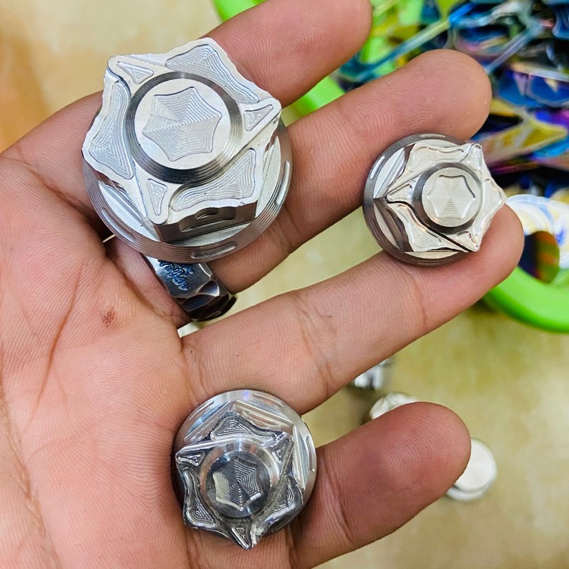 [XẢ KHO] BỘ 3 ỐC GHI ĐÔNG, TRẢNG BA XE SONIC, SATRIA MẪU SALAYA CHẤT LIỆU INOX BÓNG