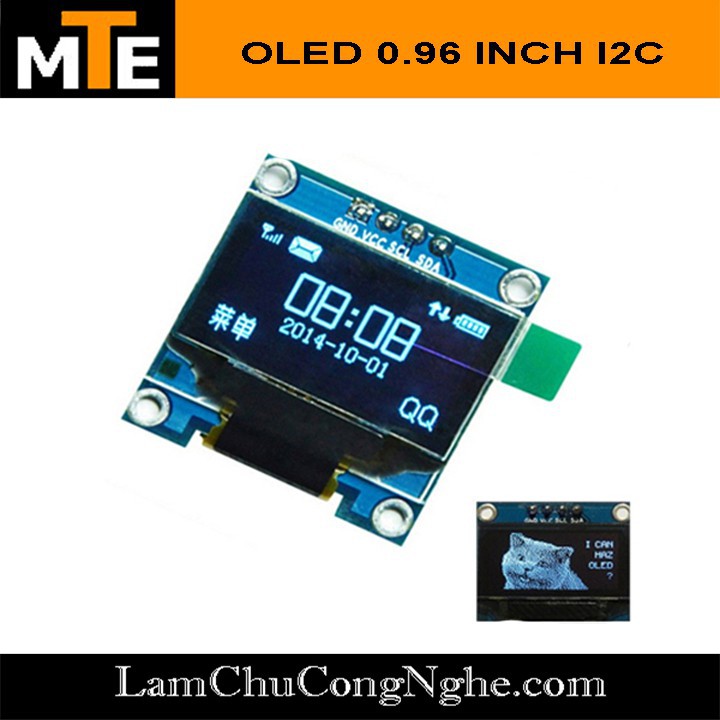 Mới! Màn hình hiển thị 128x64 Oled 0.96 Inch giao Tiếp I2C/SPI chuyên dụng