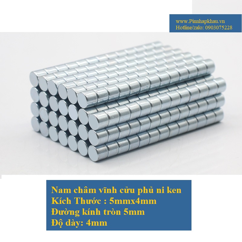 10 viên Nam châm từ tính vĩnh cửu đường kính tròn 5mm dày 1.5mm 2mm 4mm 5x1.5 5x2 5x4