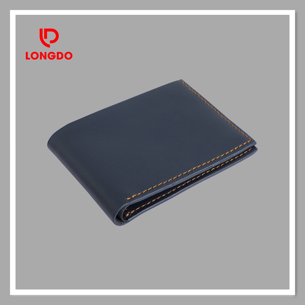 Ví da nam - Cam kết da bò thật 100% - Thương hiệu Longdo Leather - B01