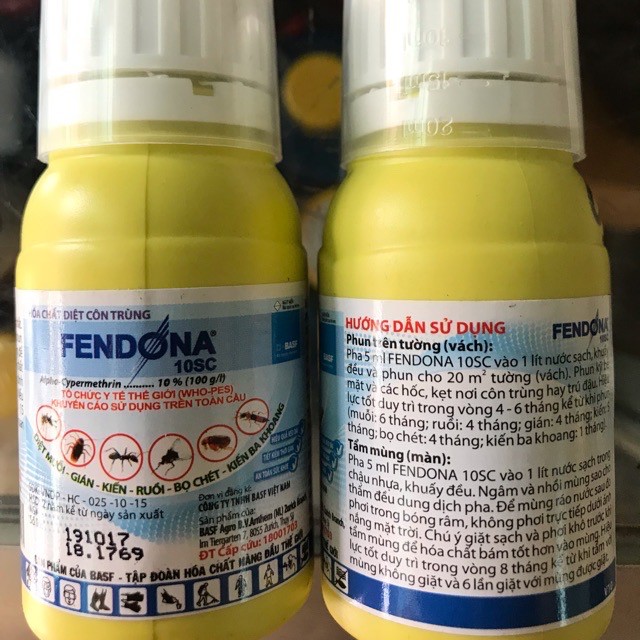 THUỐC DIỆT MUỖI FENDONA 10SC CHAI 50ML.