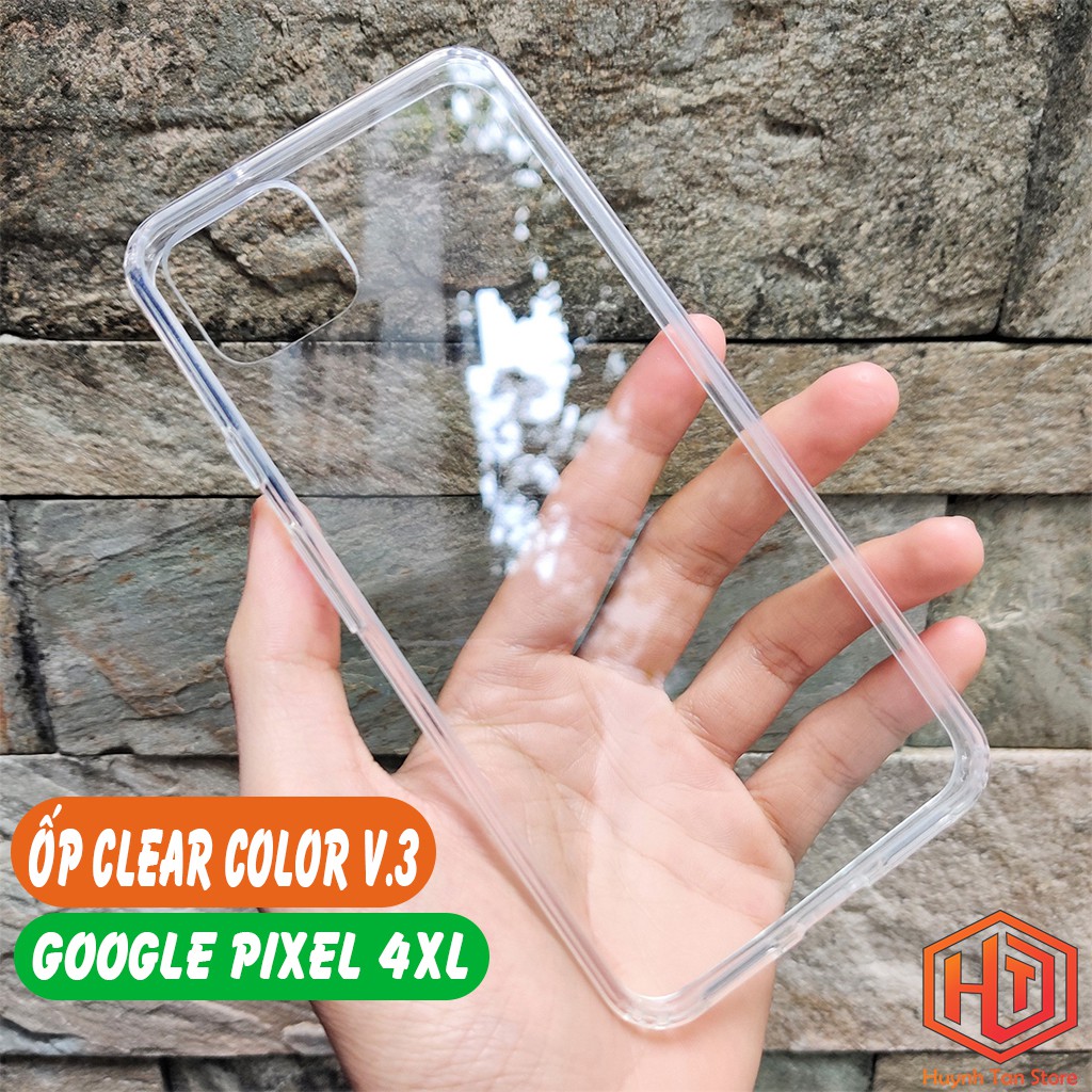 Ốp lưng pixel 4xl chống sốc clear color ver 3 trong suốt không ố vàng bảo vệ camera phụ kiện huỳnh tân store