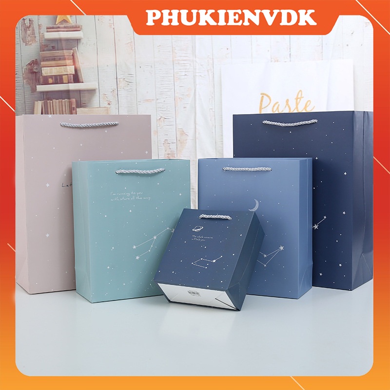 Túi quà tặng túi giấy cứng họa tiết chòm sao sang trọng độc đáo