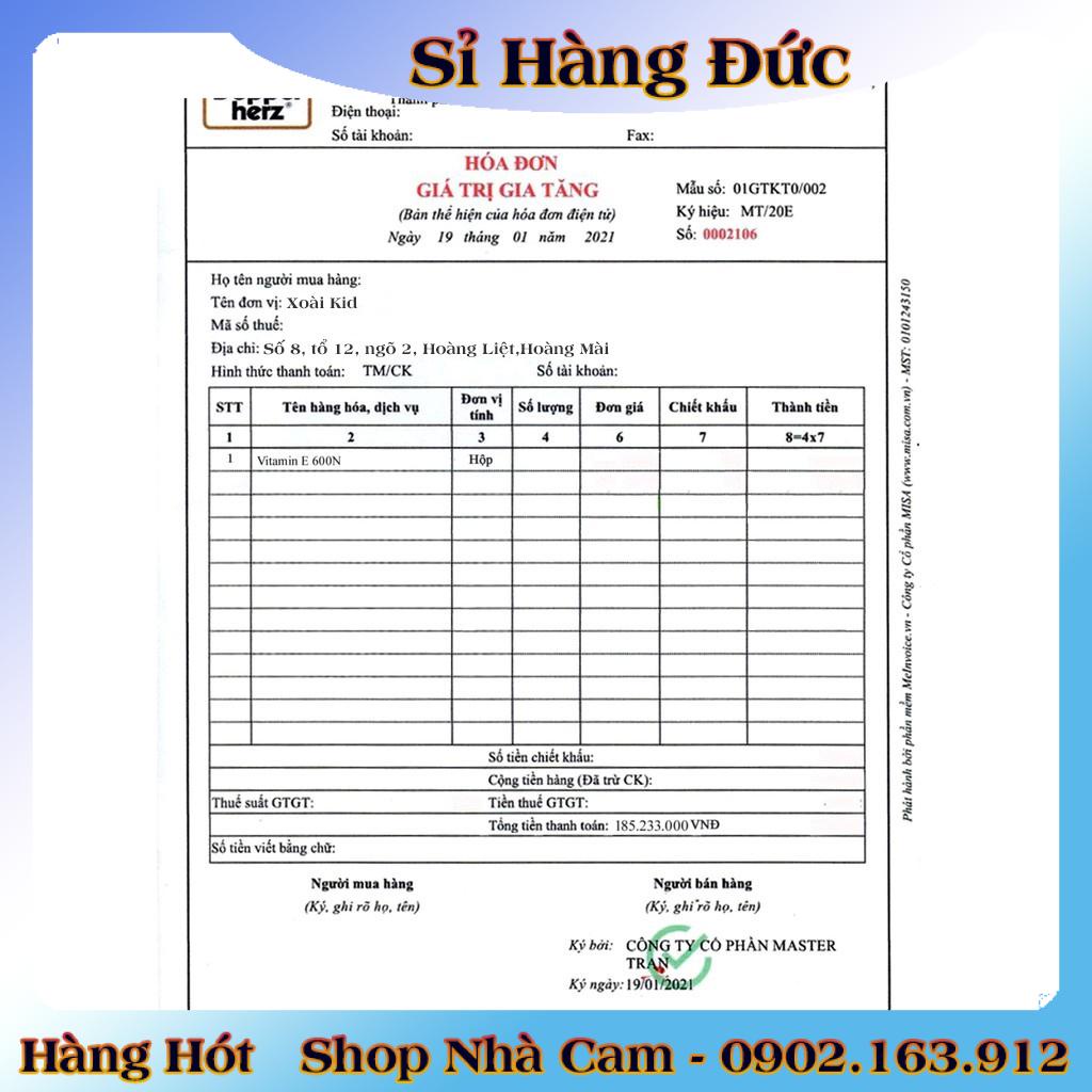 [auth] Viên uống Doppelherz Aktiv Vitamin E 600N của Đức, 40 viên -Nội địa Đức Đủ Bill [Hot]