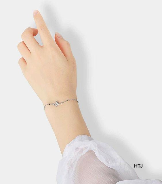 Lắc tay bướm bạc 925
