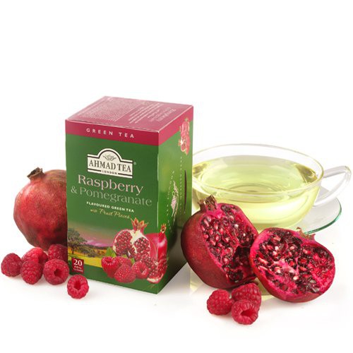 Trà Ahmad vị Phúc Bồn Tử và Lựu (Raspberry and Pomegranate) (Hộp giấy 40gram - 20 túi lọc có bao thiếc)