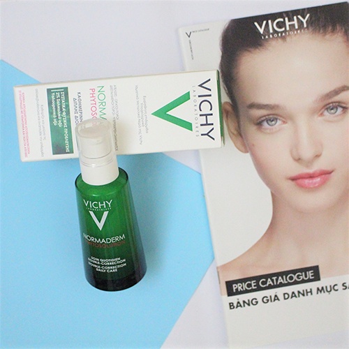 [NHẬP KHẨU-TEM PHỤ] Kem Dưỡng Vichy Dạng Gel Cho Da Mụn Tác Động Kép Normaderm Phytosolution 50ml