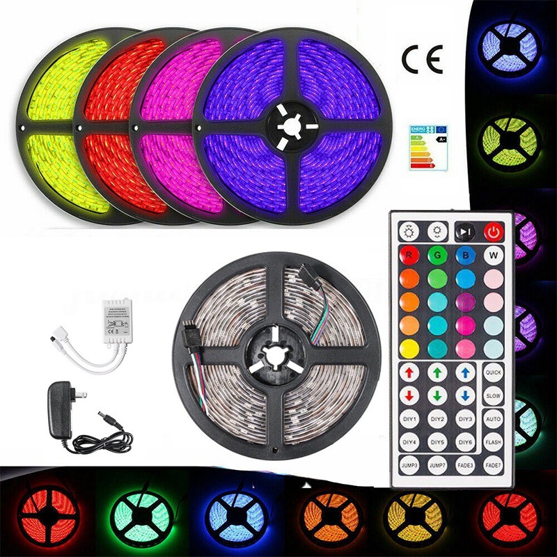 Dây Đèn Led 5m 12v Ip65 5050 Rgb Ir 300 Bóng Chống Nước