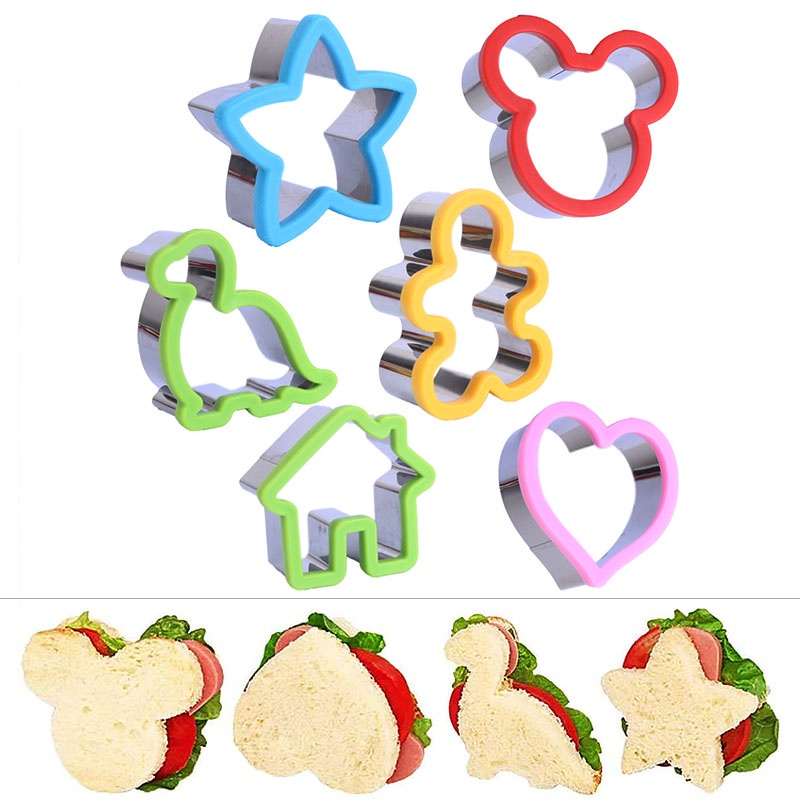 Khuôn Nhấn Bánh Mì Sandwich Bằng Thép Không Gỉ Cho Bé