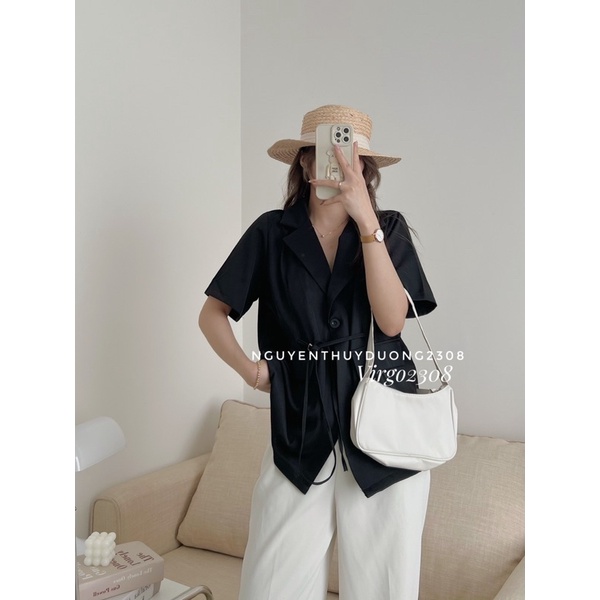 [NEW]ÁO BLAZER CỘC TAY DÂY RÚT EO 6096/ÁO BLAZER CỘC TAY DÂY RÚT EO STYEL ULZZANG