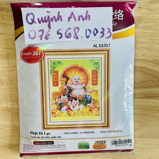 Tranh thêu PHẬT DI LẠC 76X93cm chưa thêu 53357