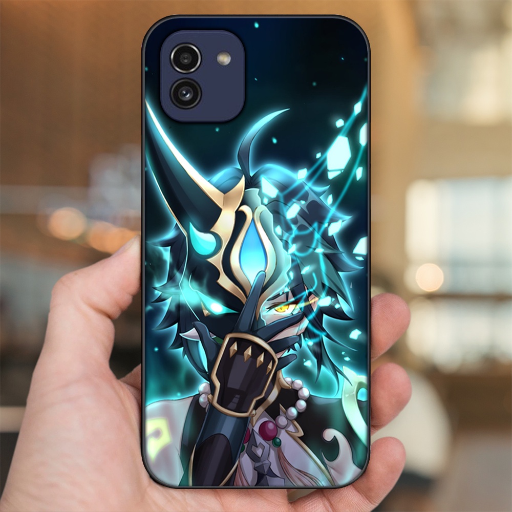 Ốp lưng Samsung A03 viền đen in hình Xiao Genshin Impact