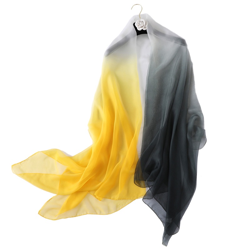 Khăn Quàng Cổ ONERI Bằng Lụa Chống Nắng Màu Gradient Cho Nữ